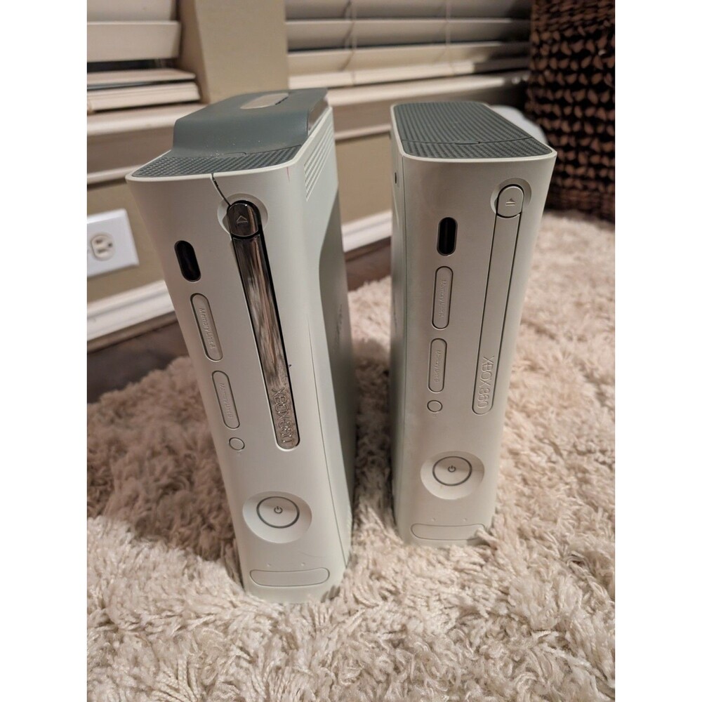 Lot 2 Xbox 360 Original Fat Consoles Bulk Parts Repair AS IS Broken RROD